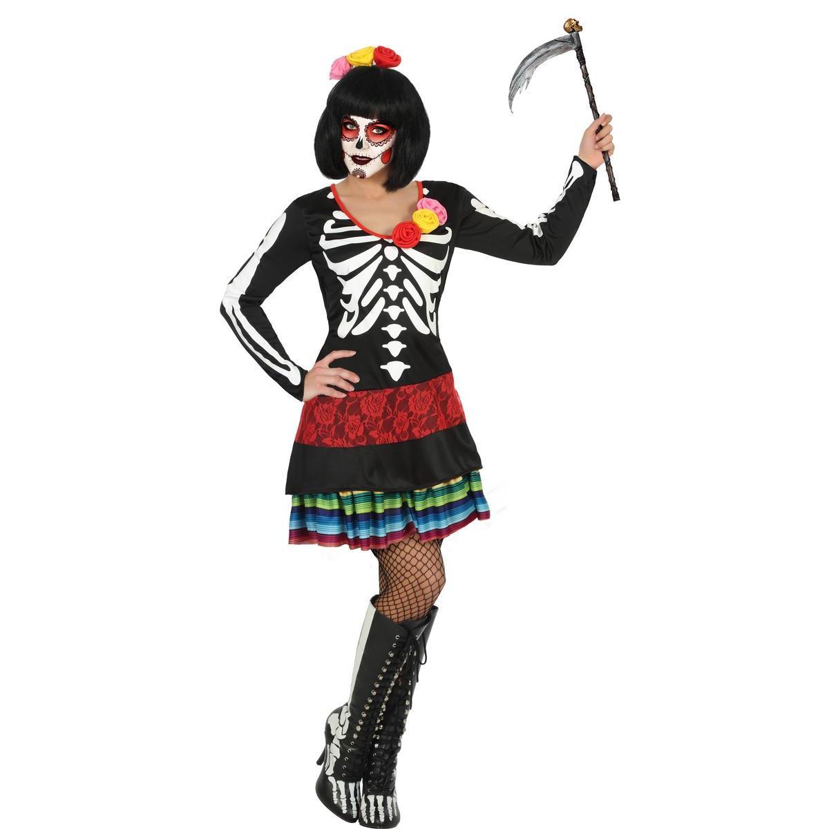 Déguisement Day of the Dead - 100 % Polyester - Taille adulte - Multicolore