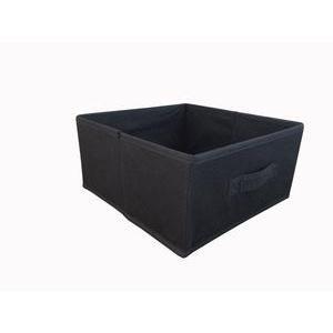 Cube de rangement - 100 % Polyester - 28 x 28 x H 13 cm - Noir