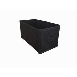 Cube de rangement - 100 % Polyester - 28 x 28 x H 13 cm - Noir