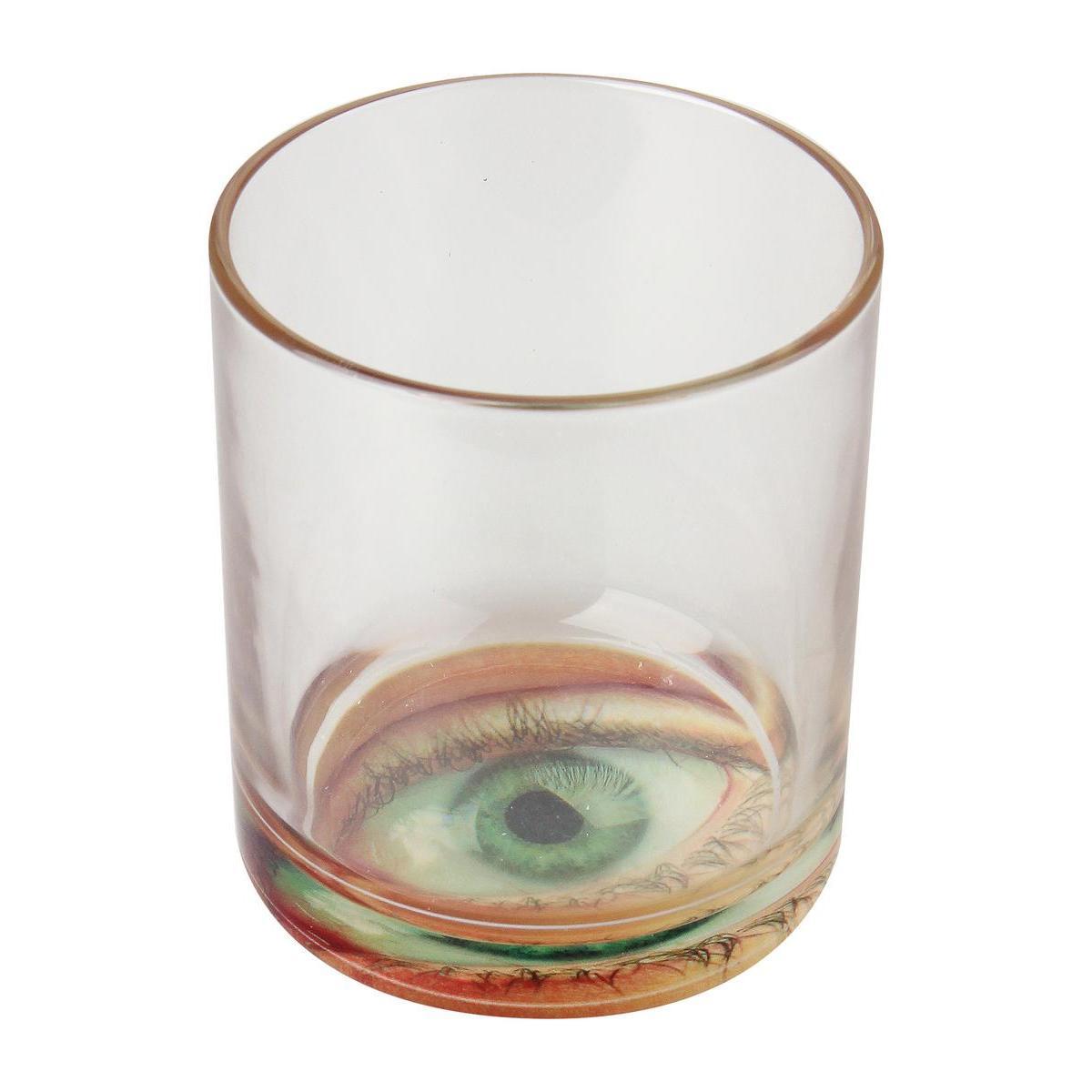 Verre avec fond œil - Verre - 22 cl - Transparent