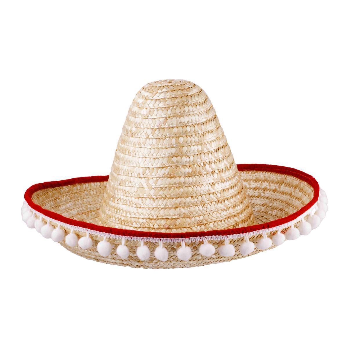 Sombrero - 100 % Polyester - Taille adulte - Beige