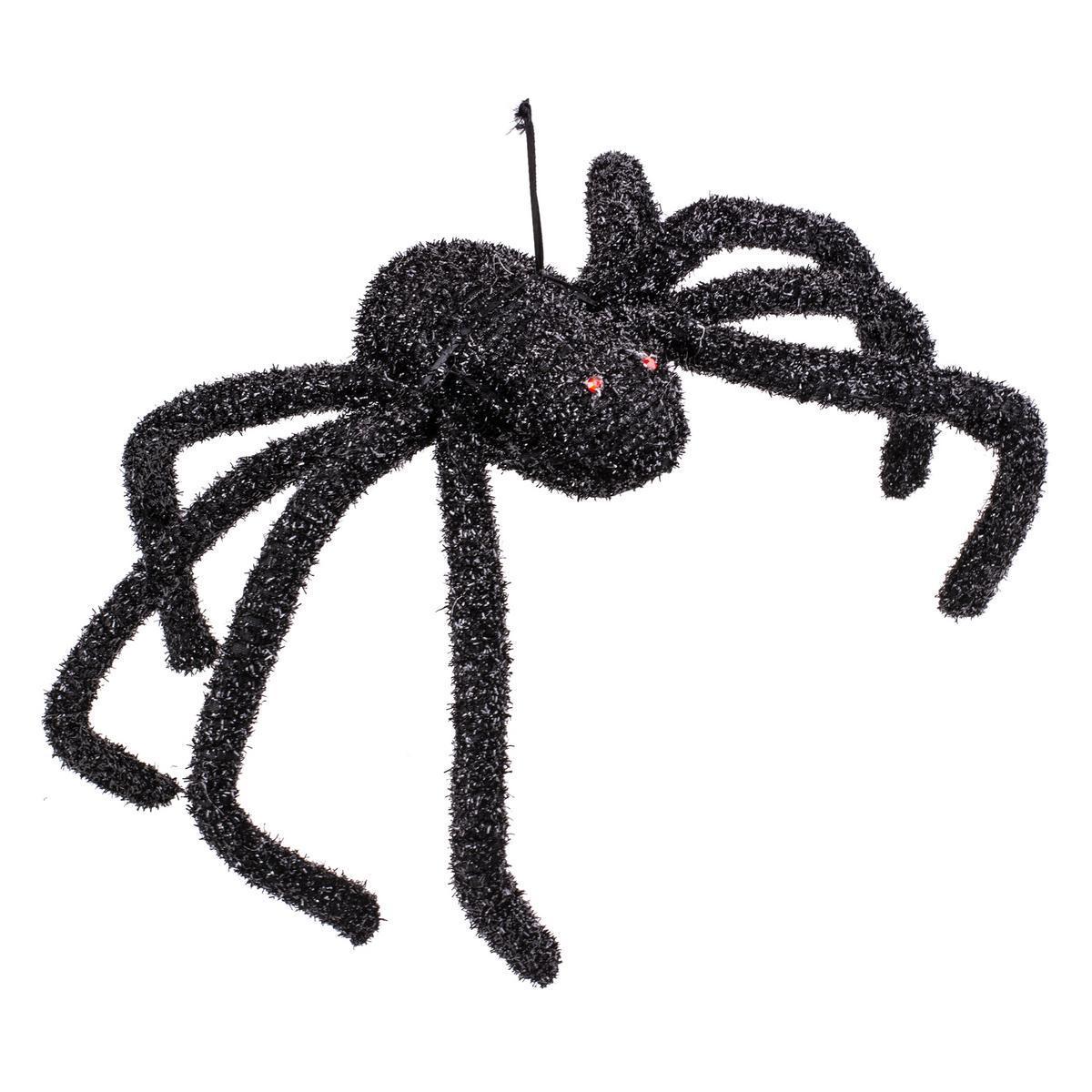 Araignée à poser - 100 % Polyester - Ø 60 cm - Noir