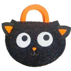 Sac à bonbons d'Halloween - 31 x 31 cm - Différents modèles - Violet, orange, noir, blanc