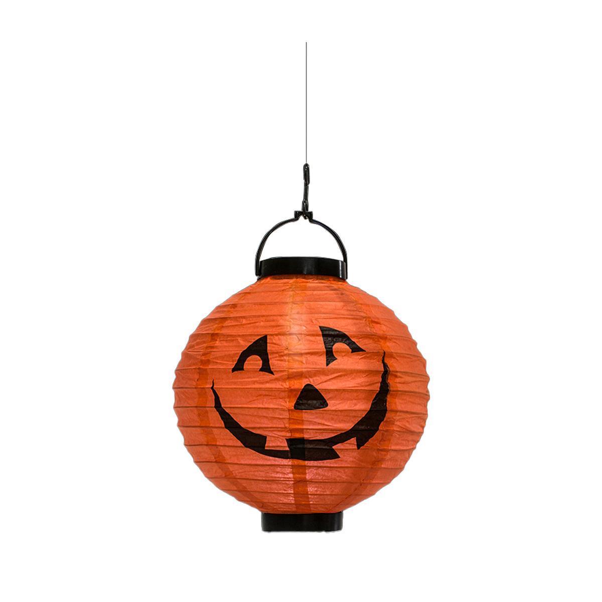 Lanterne Japonaise d'Halloween - ø 20 cm - Différents modèles - Orange, jaune, violet, noir, blanc