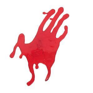 Stickers en gel sanglants Halloween - Plastique - 25,3 x 20,3 cm - Rouge