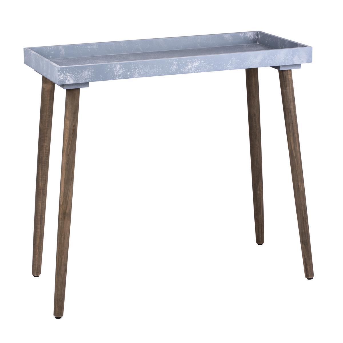 Console effet béton - MDF - 83 x 36,5 x 75 cm - Gris