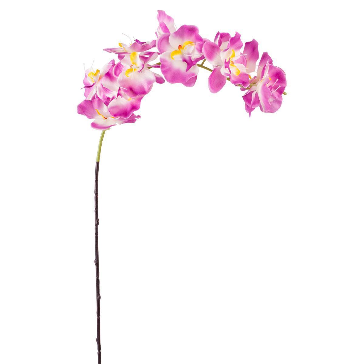 Tige d'orchidée XXL - Plastique et satin - H 102 cm - Différents coloris