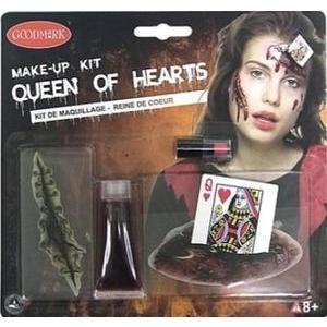 Kit de maquillage d'Halloween Reine de Cœur - 4 pièces - Multicolore