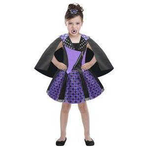 Déguisement Chica Vampiro - 100 % Polyester - 5 - 7 ans - Violet et noir