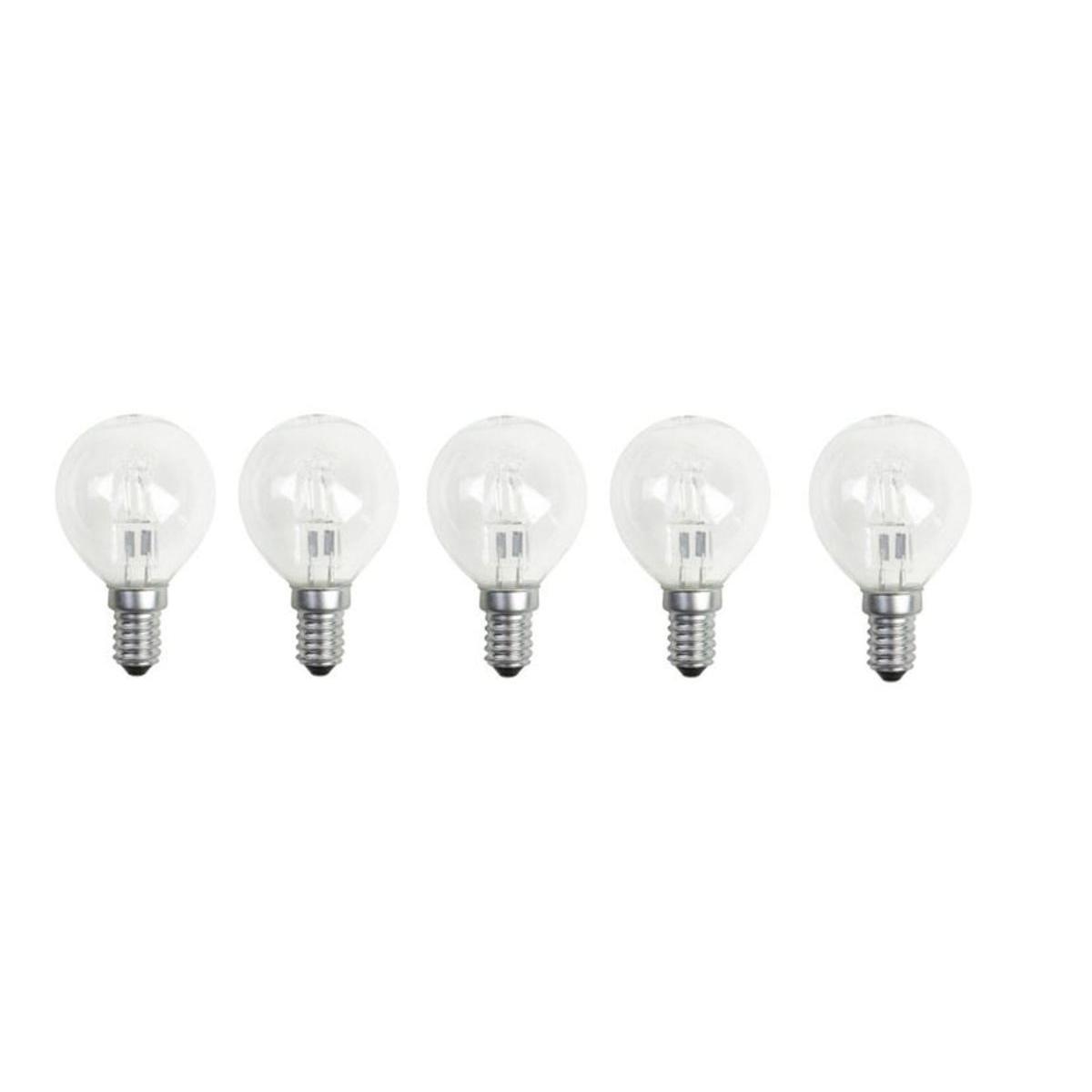 5 ampoules halogènes E14 - Transparent