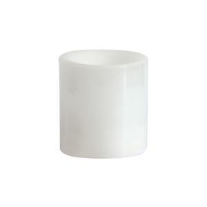 Bougie cylindrique à LED - Paraffine - Ø 10 x H 10 cm - Blanc