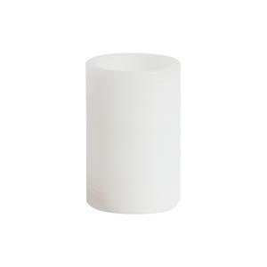 Bougie cylindrique à LED - Paraffine - Ø 10 x H 15 cm - Blanc