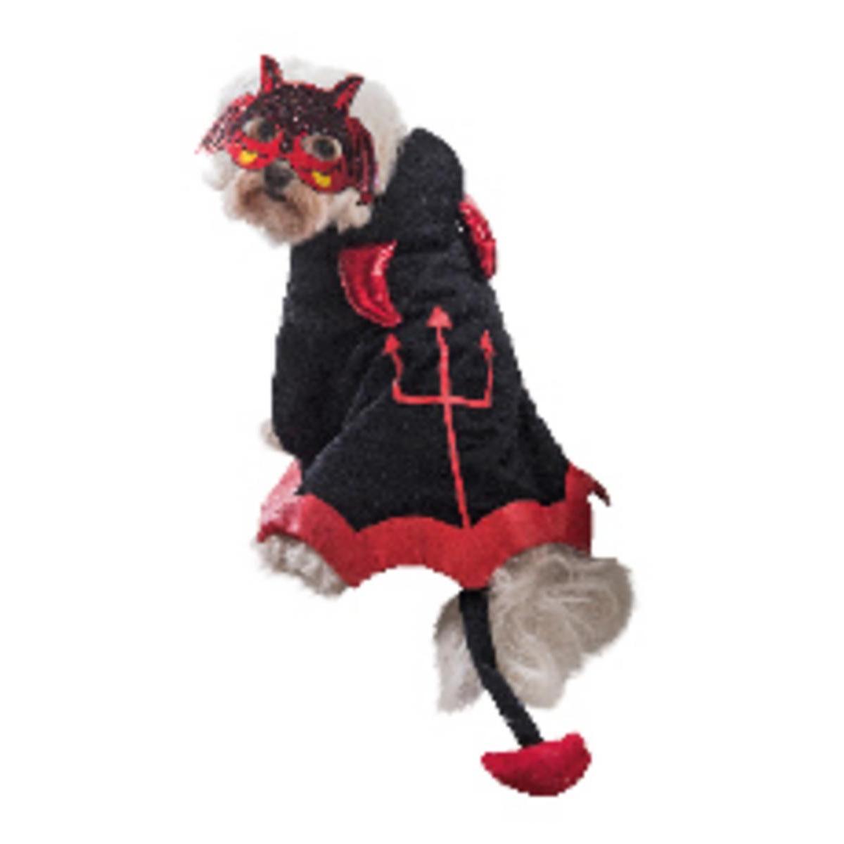 Masque de vampire pour chien - 100 % Polyester - Taille L - Noir et rouge