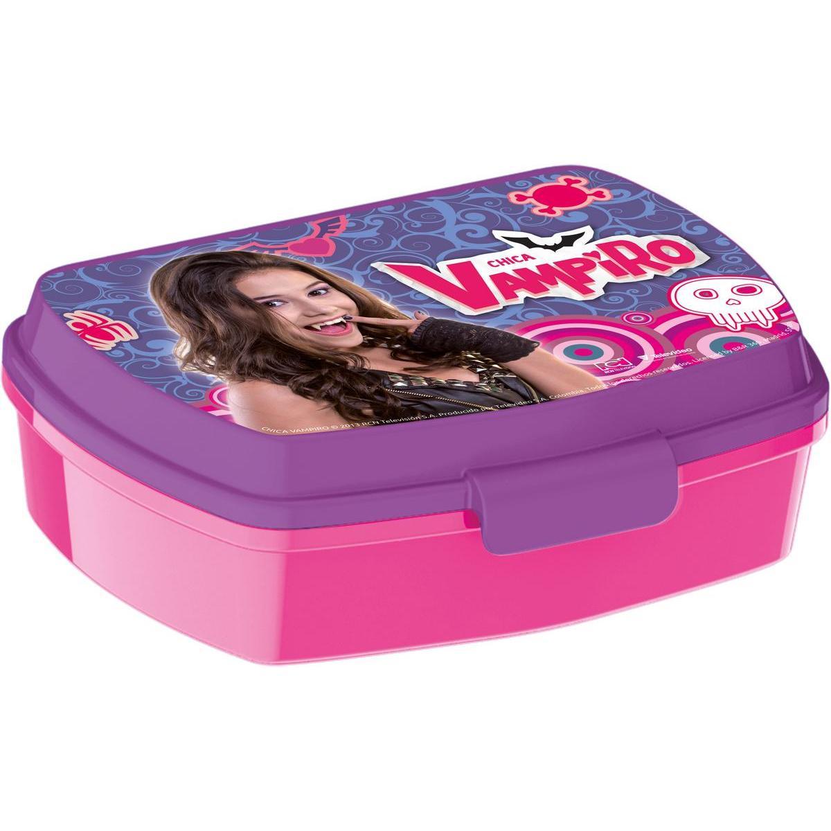 Lunch box Chica Vampiro - Plastique - 17 x 14 x H 5,5 cm - Multicolore