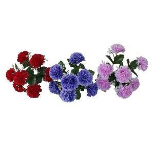 Bouquet de 7 œillets - Polyester - H 30 cm - Différents coloris