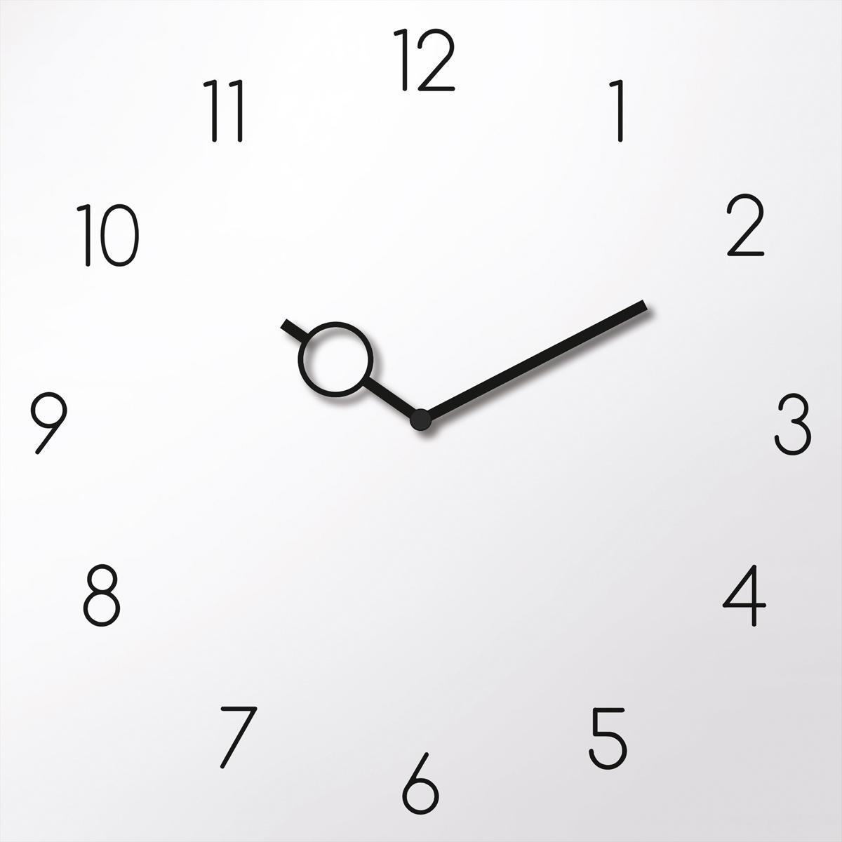 Horloge murale - Verre - 30 x H 30 cm - Blanc