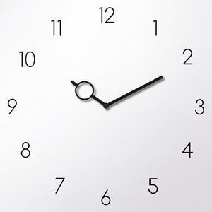 Horloge murale - Verre - 30 x H 30 cm - Blanc