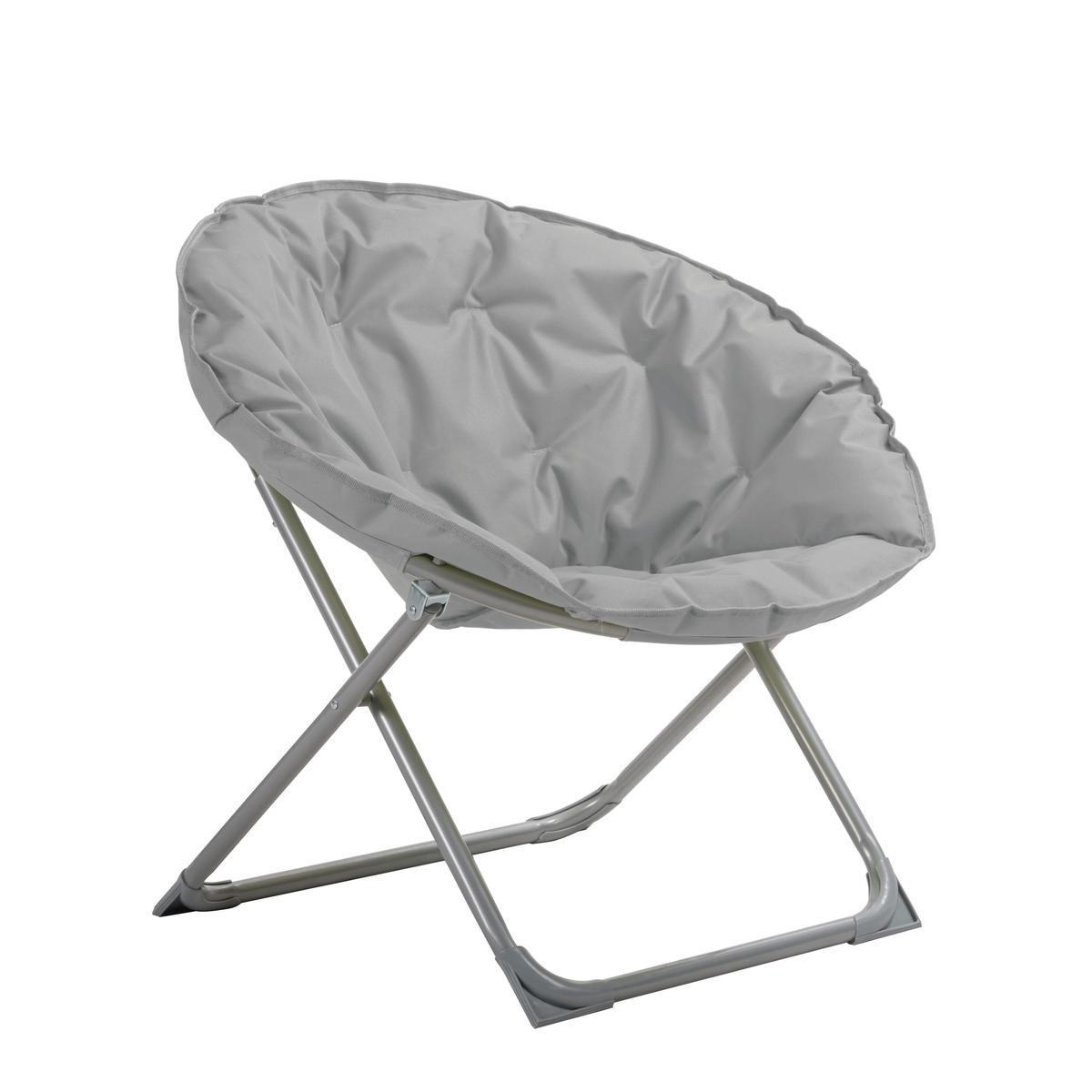 Fauteuil pliant Luna - 84 x H 78 x 71 cm - Gris - MOOREA