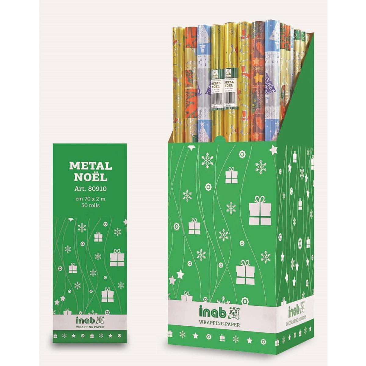 RLX PAPIER METAL NOEL 0.7X2M