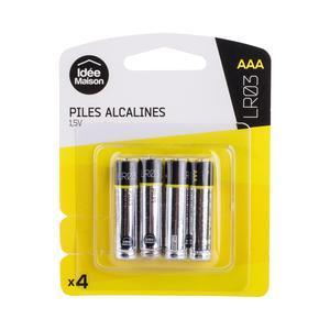 4 piles alcalines LR03