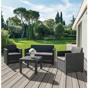 Salon de jardin Mado - Gris anthracite