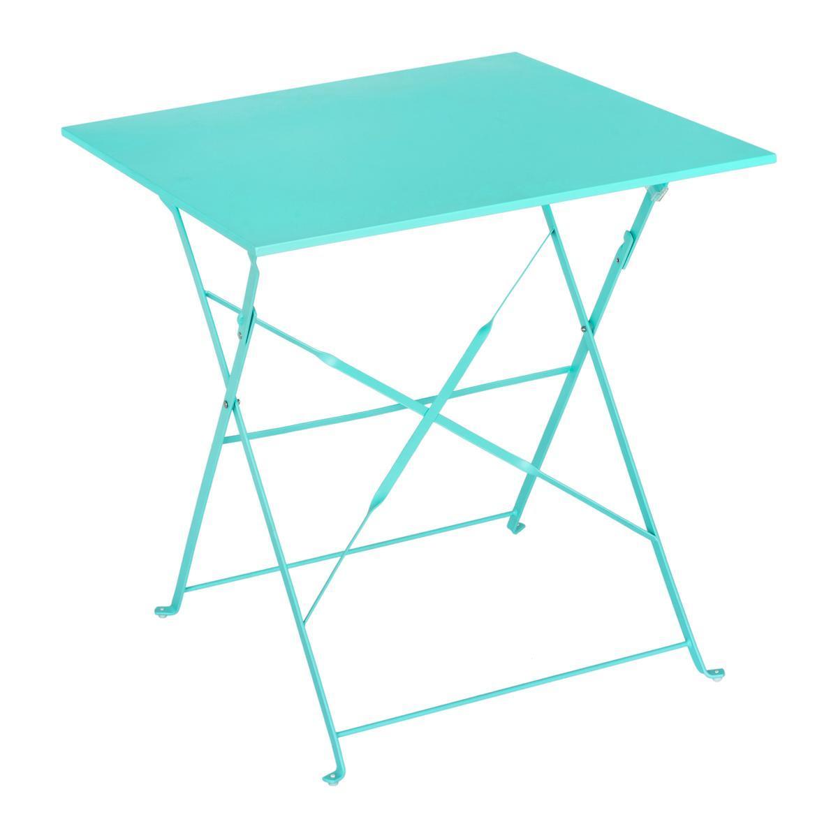 Table Diana carrée - 70 x H 71 x 70 cm - Bleu - Différents modèles - MOOREA