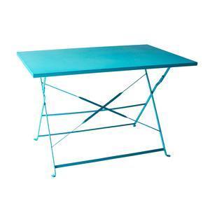 Table de jardin rectangulaire pliante - 4 personnes - DIANA - bleu