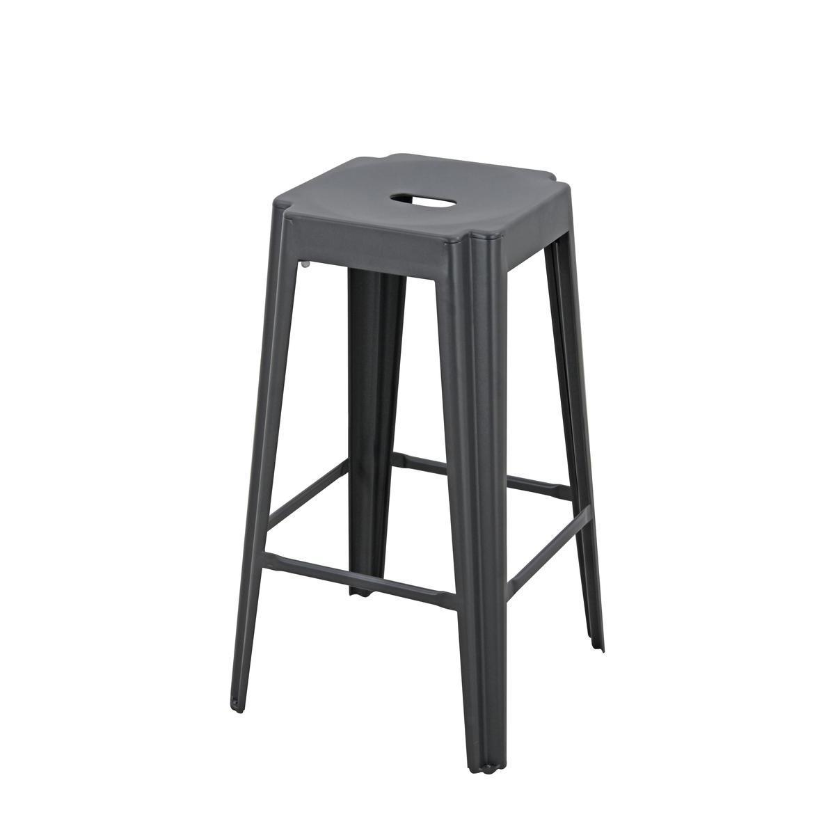 Tabouret de bar haut Berlin - Gris ou marron - MOOREA