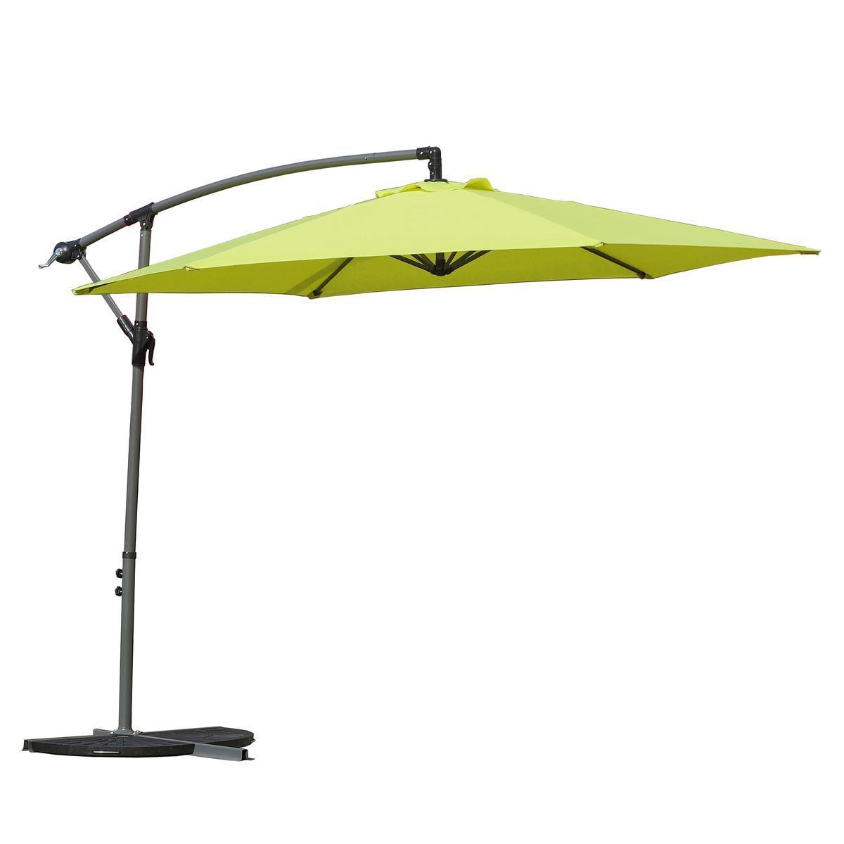 Parasol déporté Zéphyr - ø 2.95 x H 2.4 m - Vert