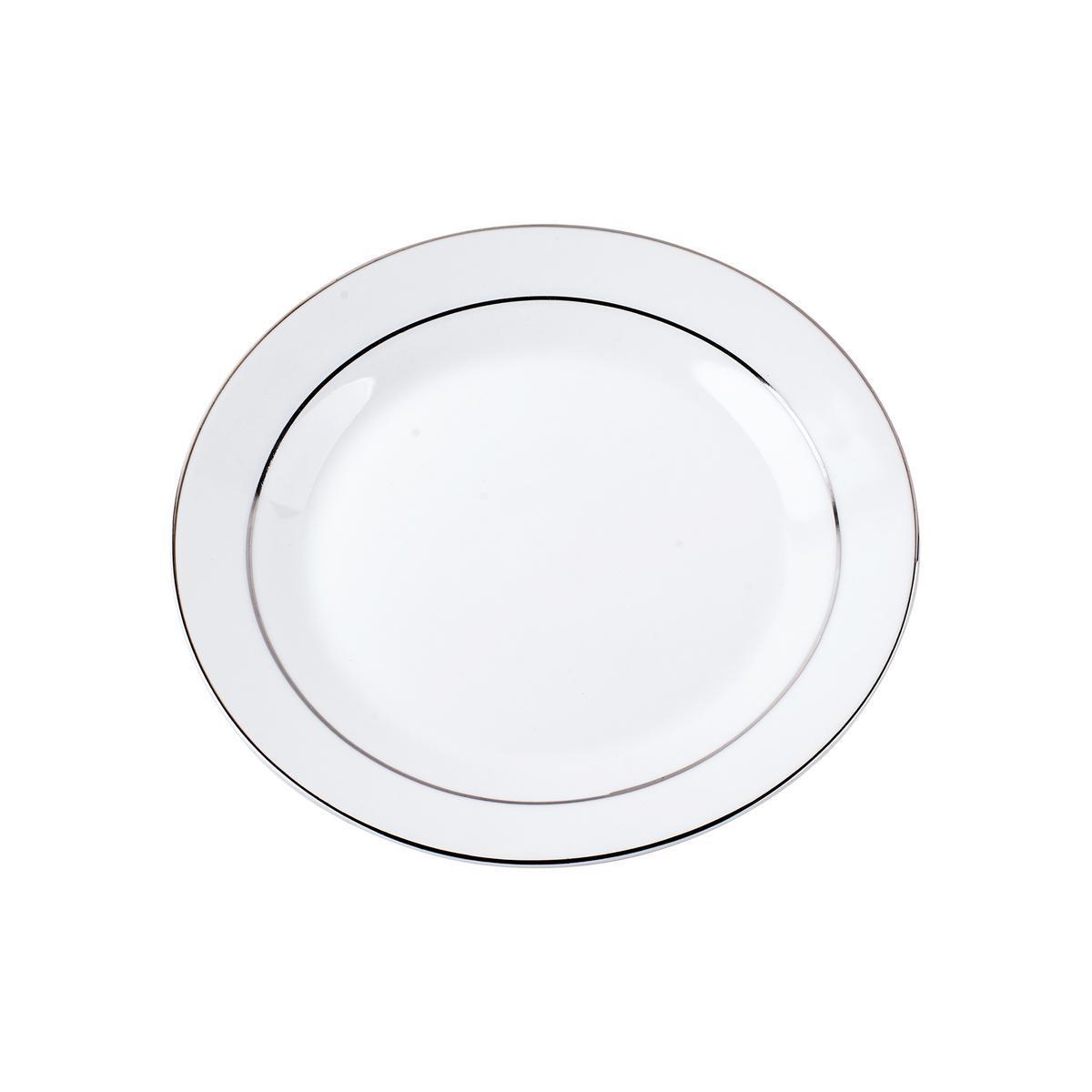 Assiette plate - Porcelaine - Ø 19 cm - Blanche et doré
