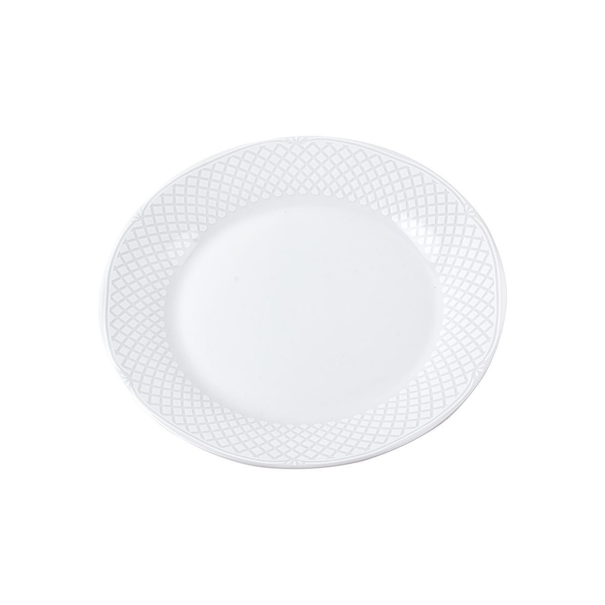 Assiette plate - Porcelaine - Ø 19 cm - Blanc