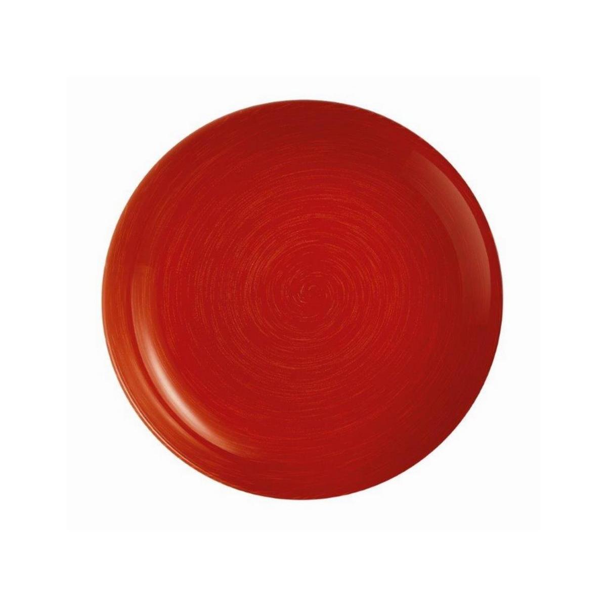Assiette plate - Verre - Ø 20 cm - Rouge
