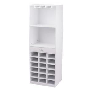 Armoire à vin - MDF - 50 x 40 x H 145 cm - Blanc