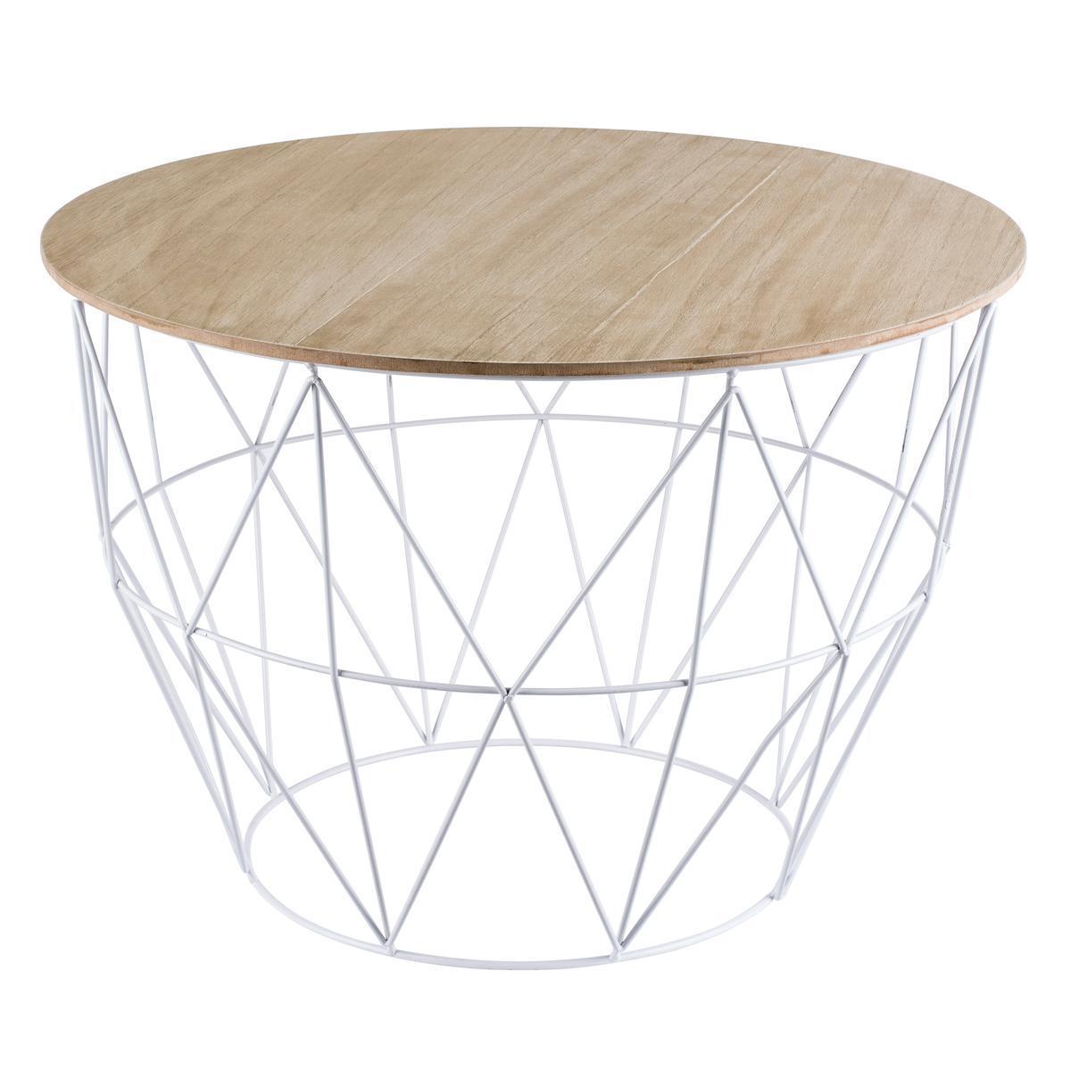 Table d'appoint panier - Blanc