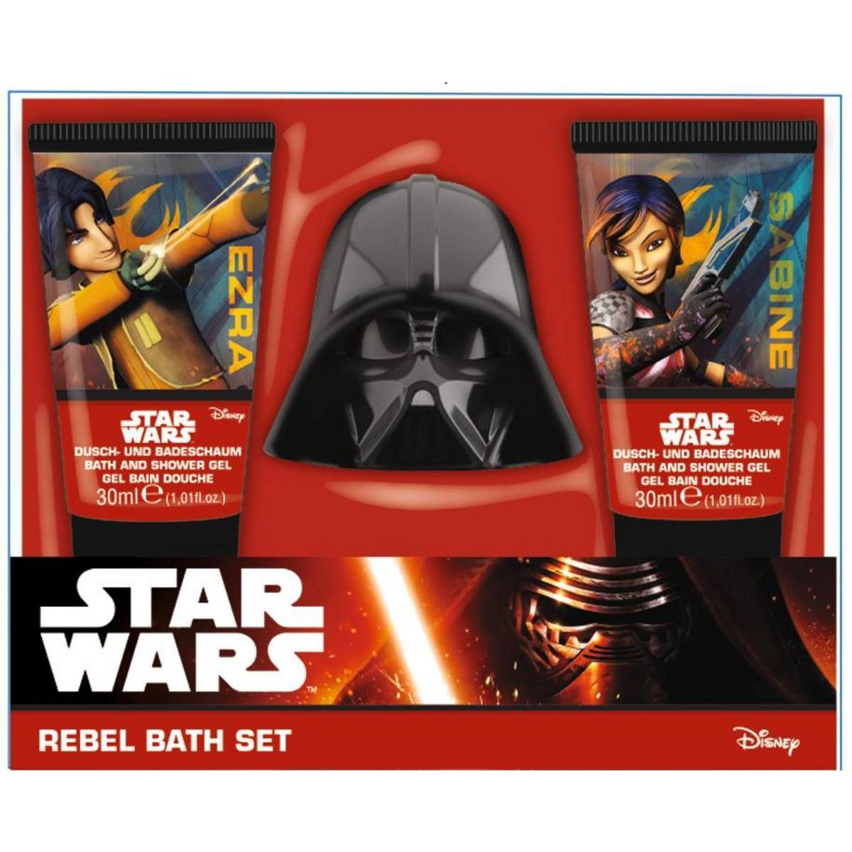 Coffret Star Wars - Gels douche + 2 jouets de bain - Rouge et noir