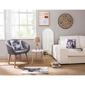 Fauteuil - Bois de bouleau te polyester - 67 x 57 x H 76 cm - Gris