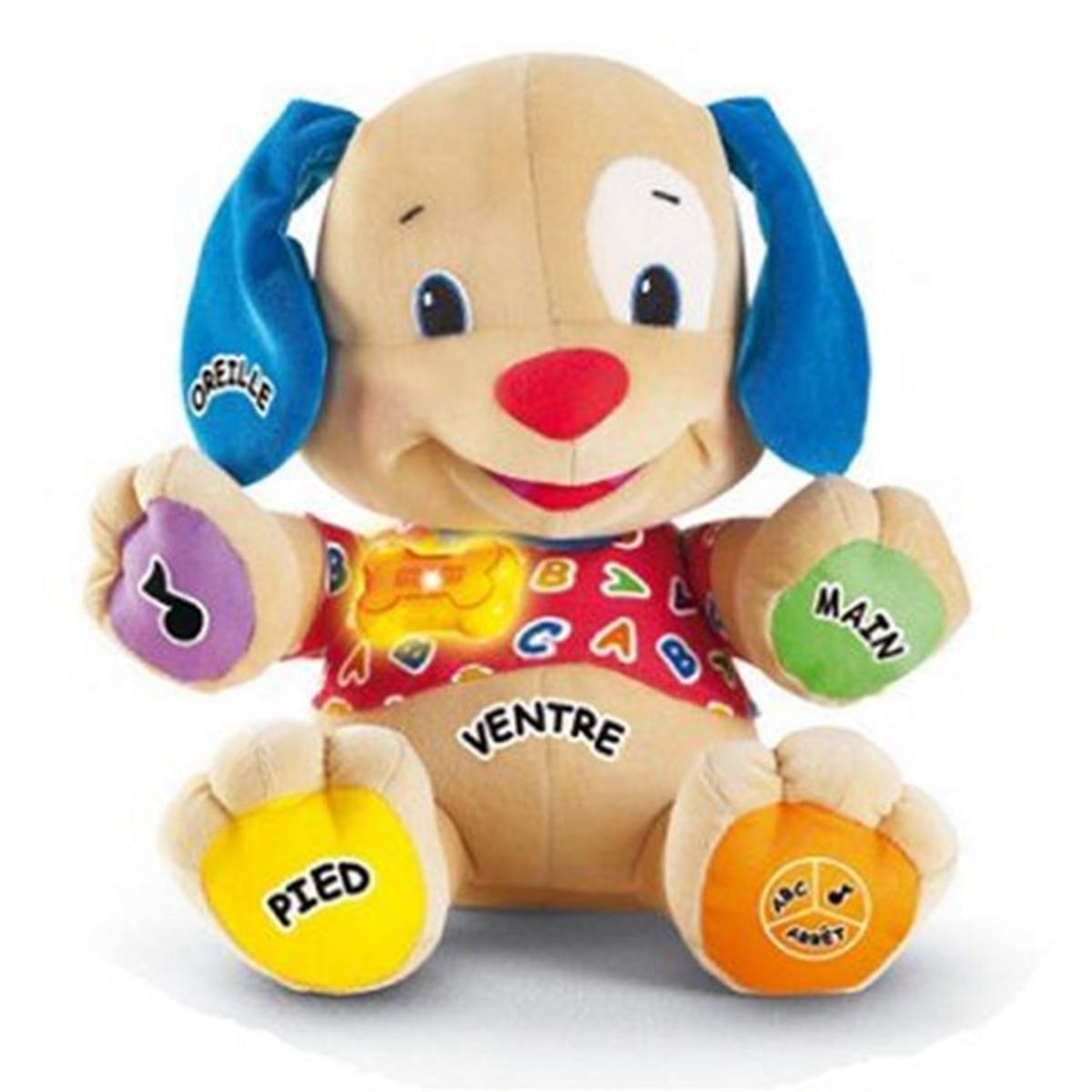 Peluche chiot Fisher Price - Polyester - 25 x 18 x H 33 cm - Multicolore