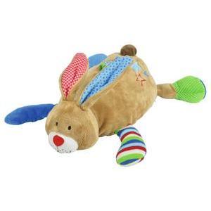 Peluche lapin - Polyester - 34 x 24 x H 18 cm - Multicolore