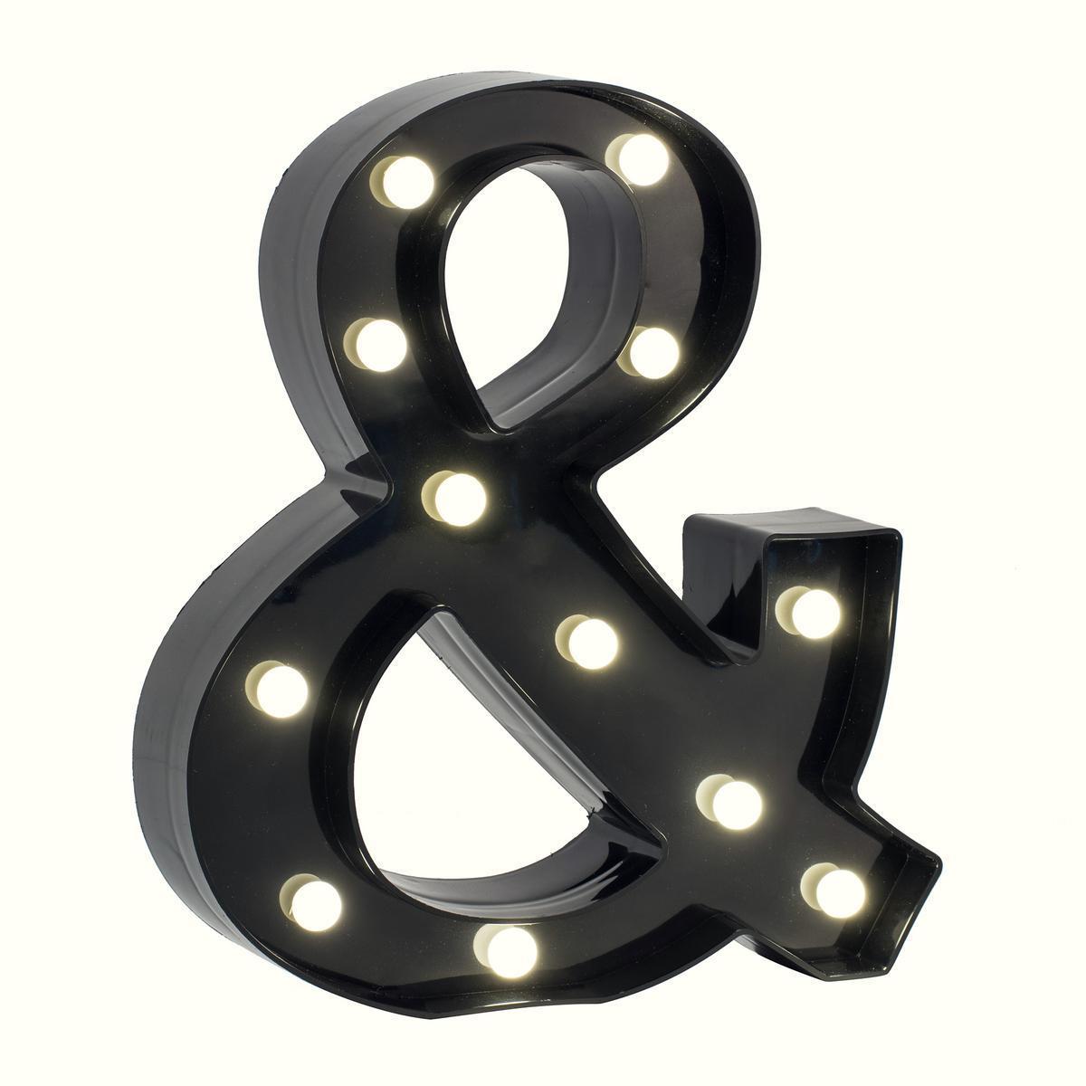 Symbole & lumineux - Plastique - 21 x 4,3 x H 23,5 cm - Noir