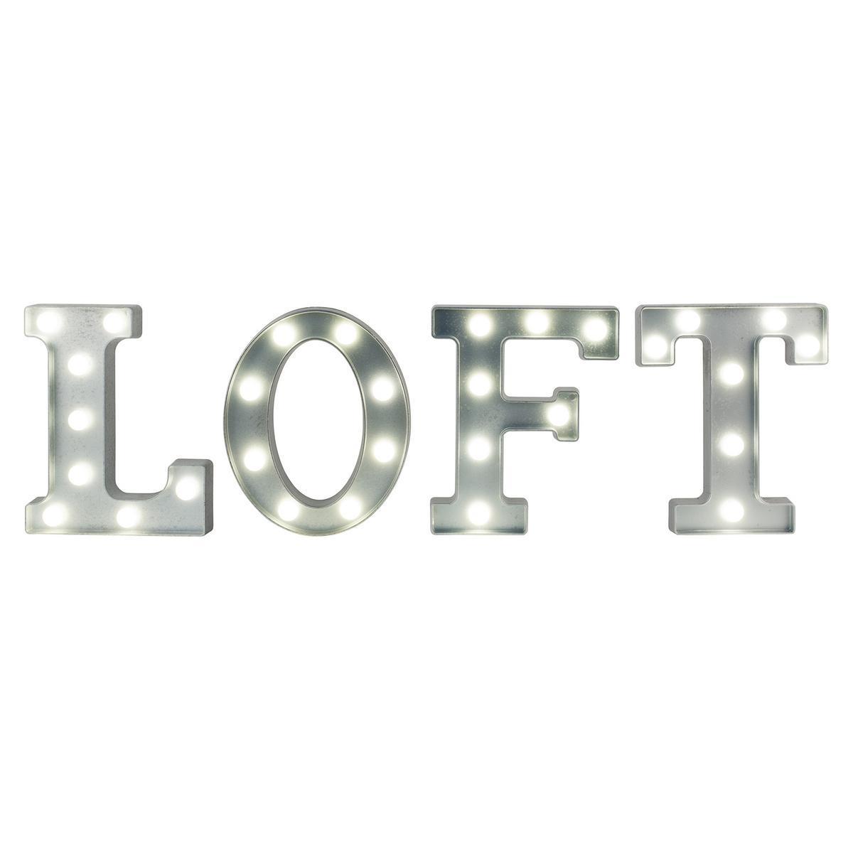 Loft lumineux - Plastique - 78 x 4,5 x H 23 cm - Noir