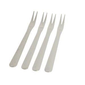 4 fourchettes à escargots - Inox - L 14 cm - Gris