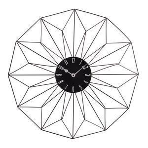 Horloge graphique - Métal - Ø 50 cm - Noir
