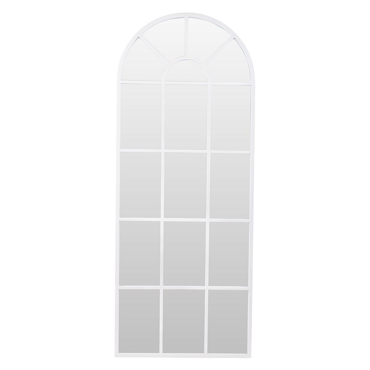 Miroir arc - Fer, verre et MDF - 45 x 2 x H 113 cm - Blanc