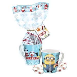 Tasse Minions + 32 g de guimauve - Céramique - 12 x 8,5 x H 21 cm - Multicolore