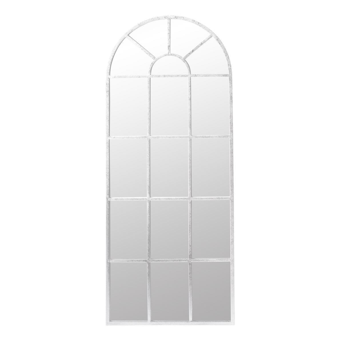 Miroir arc - Fer, verre et MDF - 45 x 2 x H 113 cm - Argenté