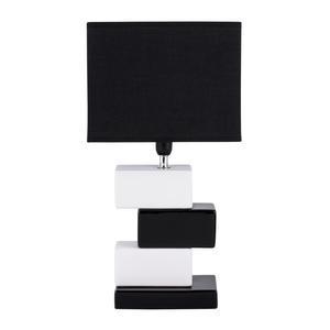 Lampe graphique - Céramique et Polyester - 23 x 11,5 x H 42 cm- Noir, gris ou beige