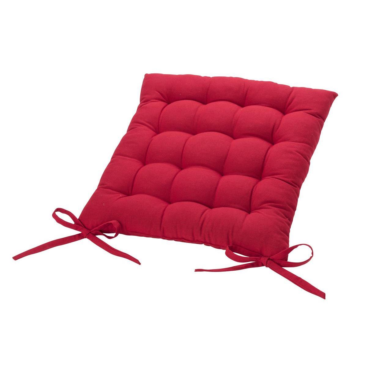 Galette de chaise - 40 x 40 cm - Rouge