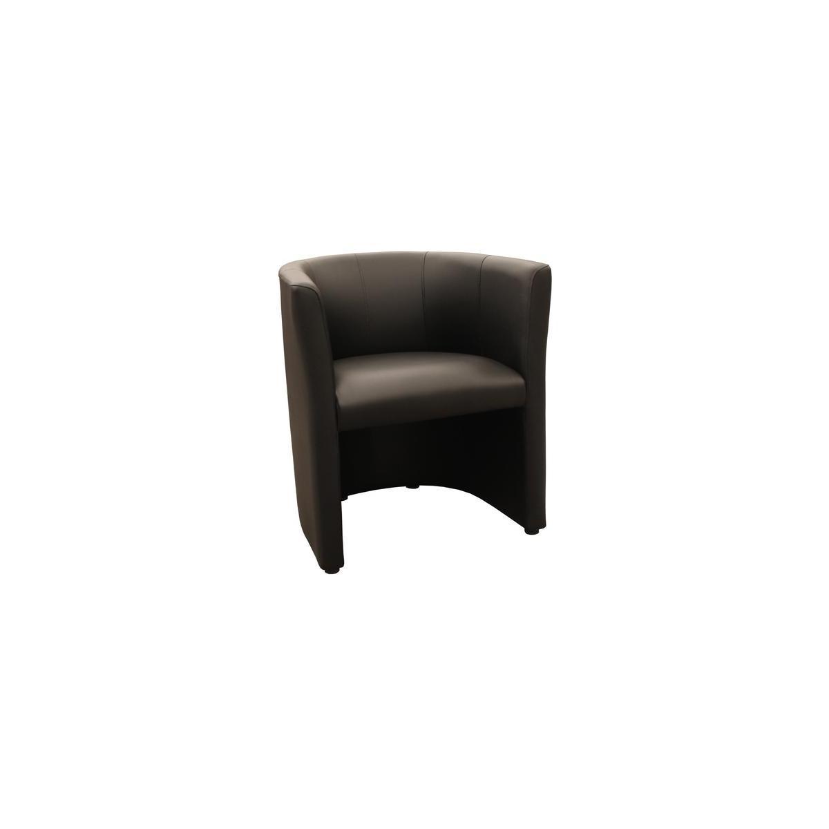 Fauteuil cabriolet - 68 x 62 x H 77 cm - Noir