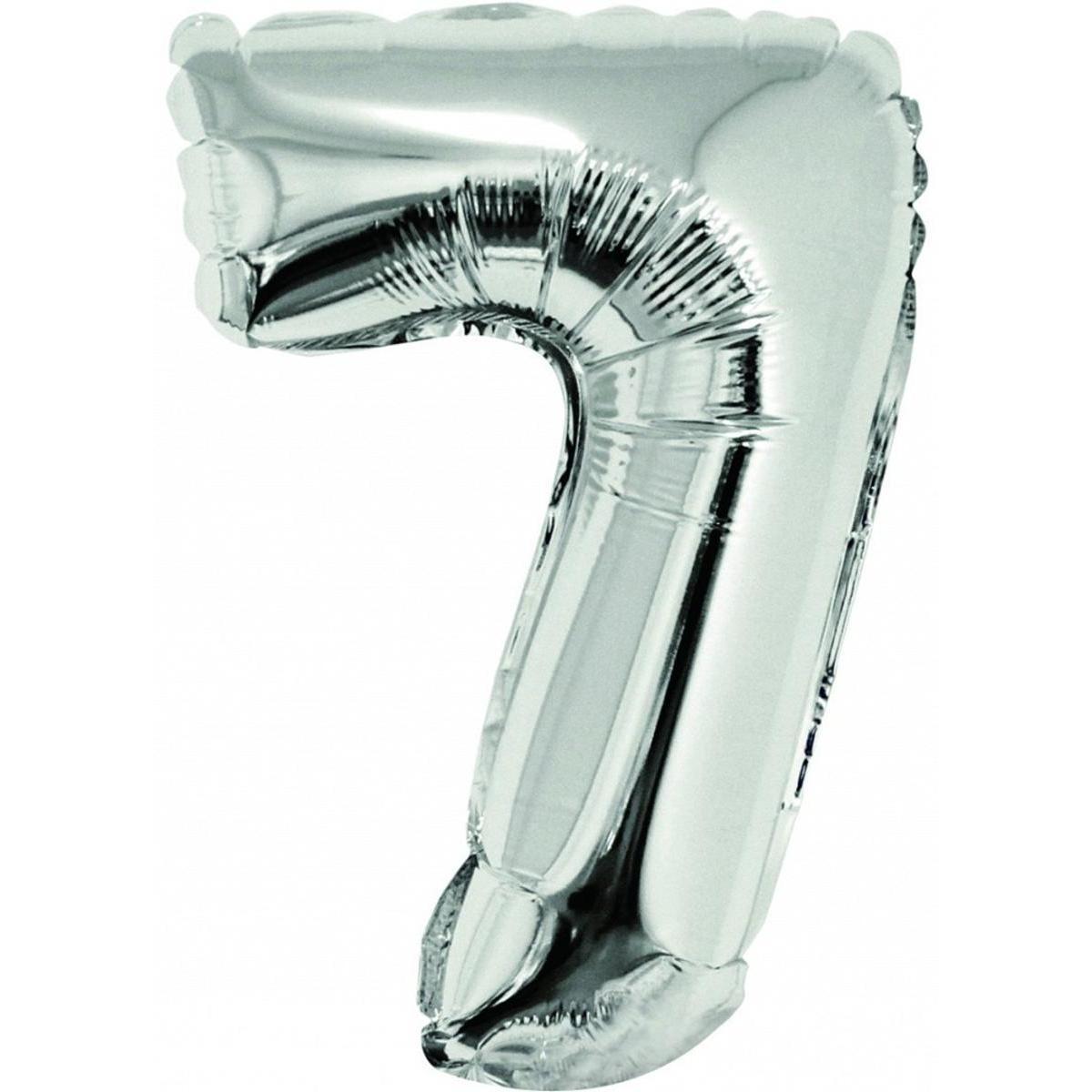 Ballon chiffre 7 - H 40 cm - Argent - C'PARTY