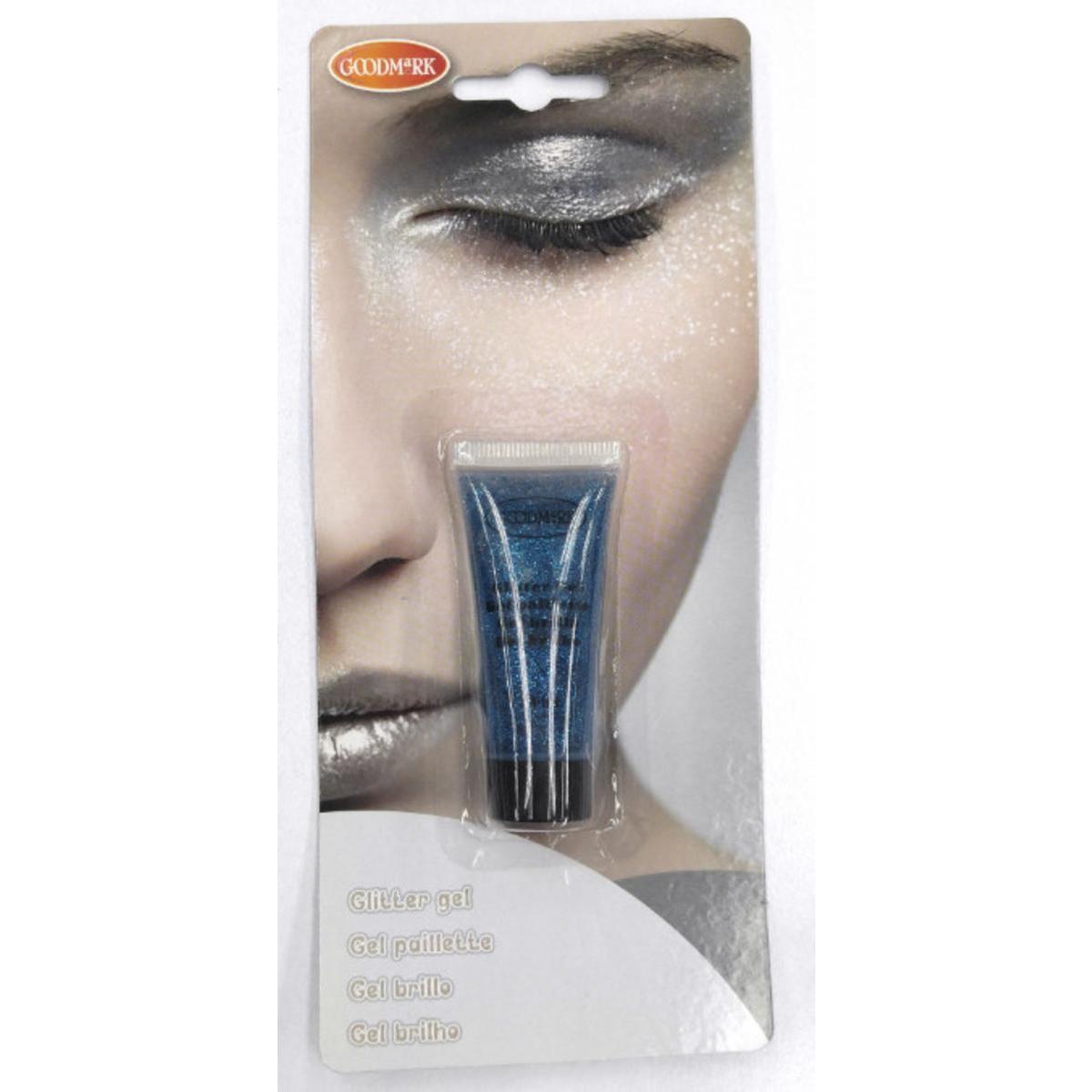 Maquillage gel à paillettes - Bleu